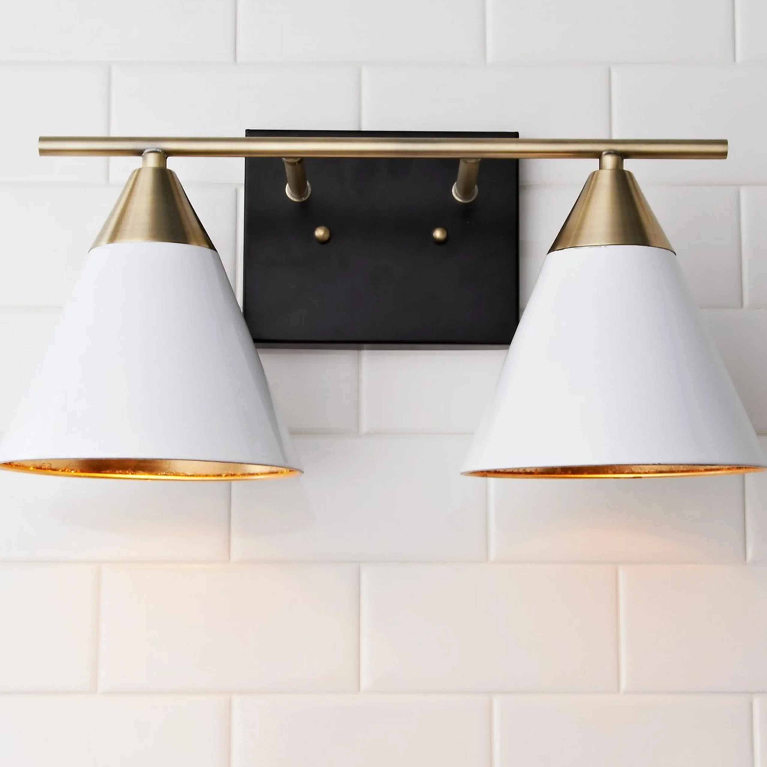 Young House Love Clad Cone Vanity Light - 2 Light