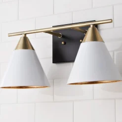 Young House Love Clad Cone Vanity Light - 2 Light