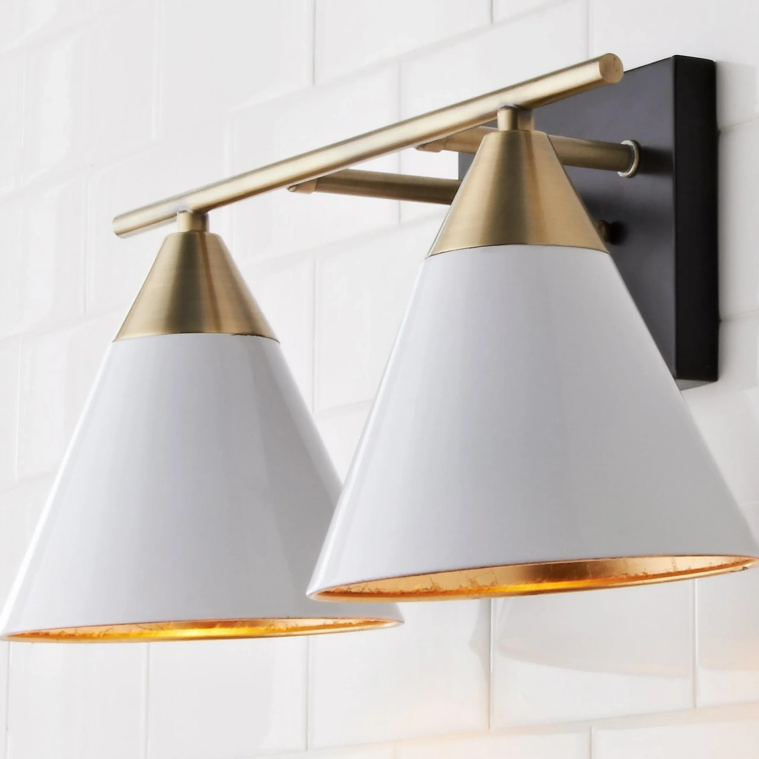 Young House Love Clad Cone Vanity Light - 2 Light