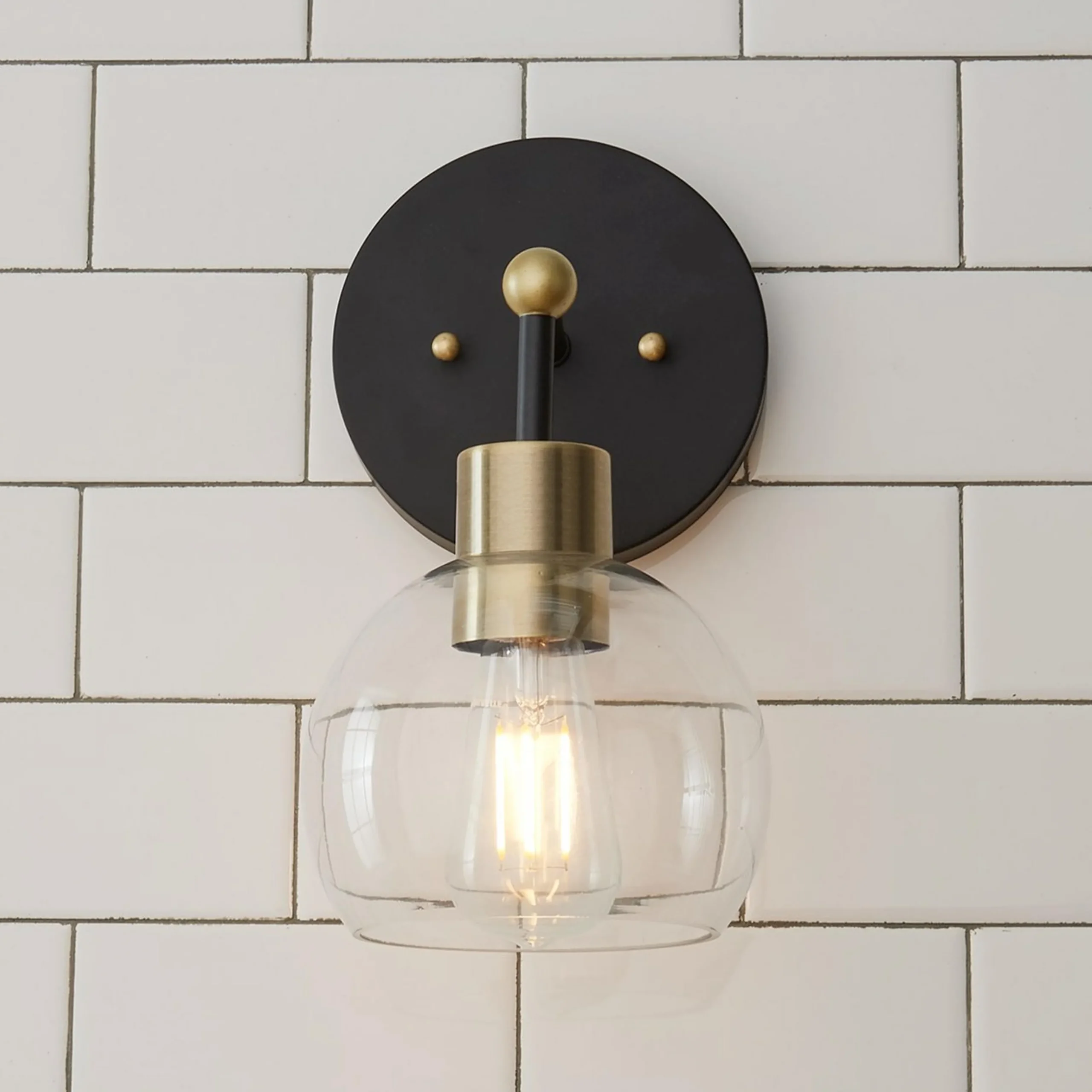Young House Love Clear Glass Bubble Sconce