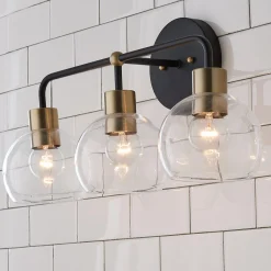 Young House Love Clear Glass Bubble Vanity Light - 3 Light