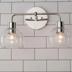 Young House Love Clear Glass Bubble Vanity Light - 2 Light