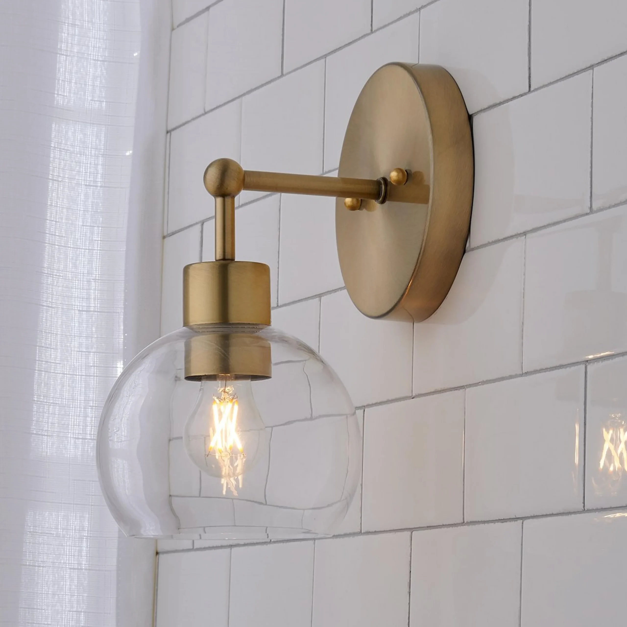 Young House Love Clear Glass Bubble Sconce
