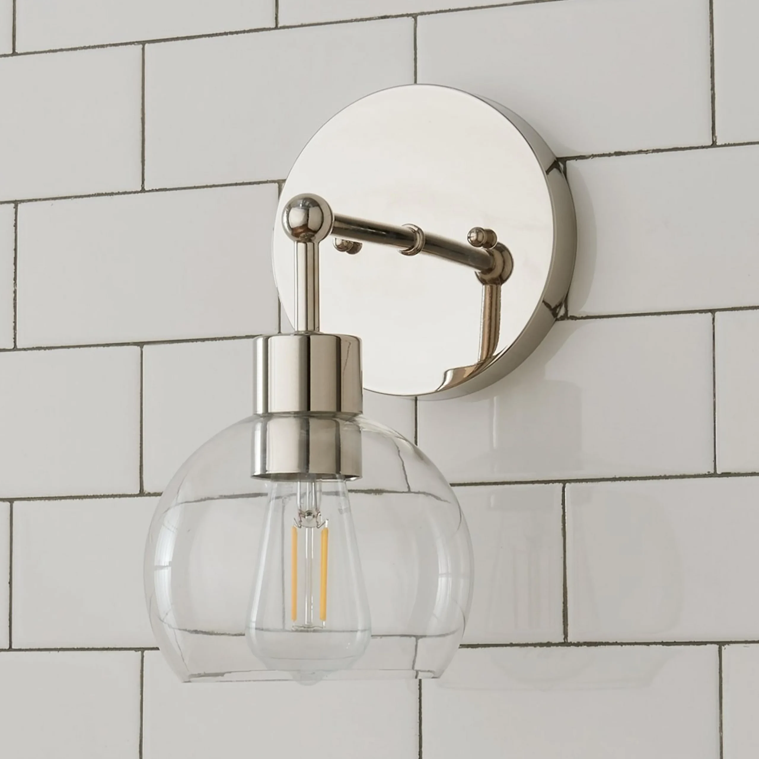 Young House Love Clear Glass Bubble Sconce