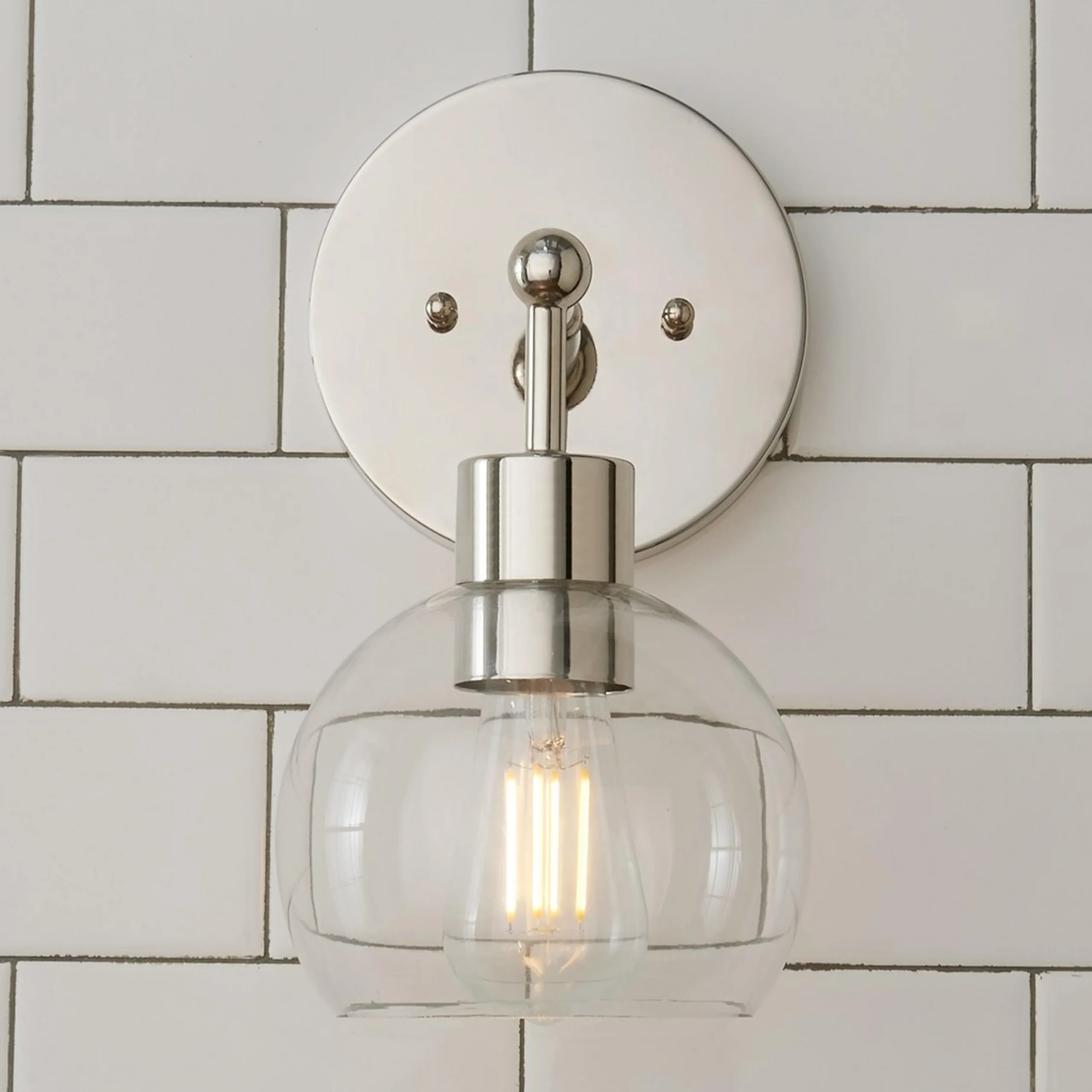 Young House Love Clear Glass Bubble Sconce