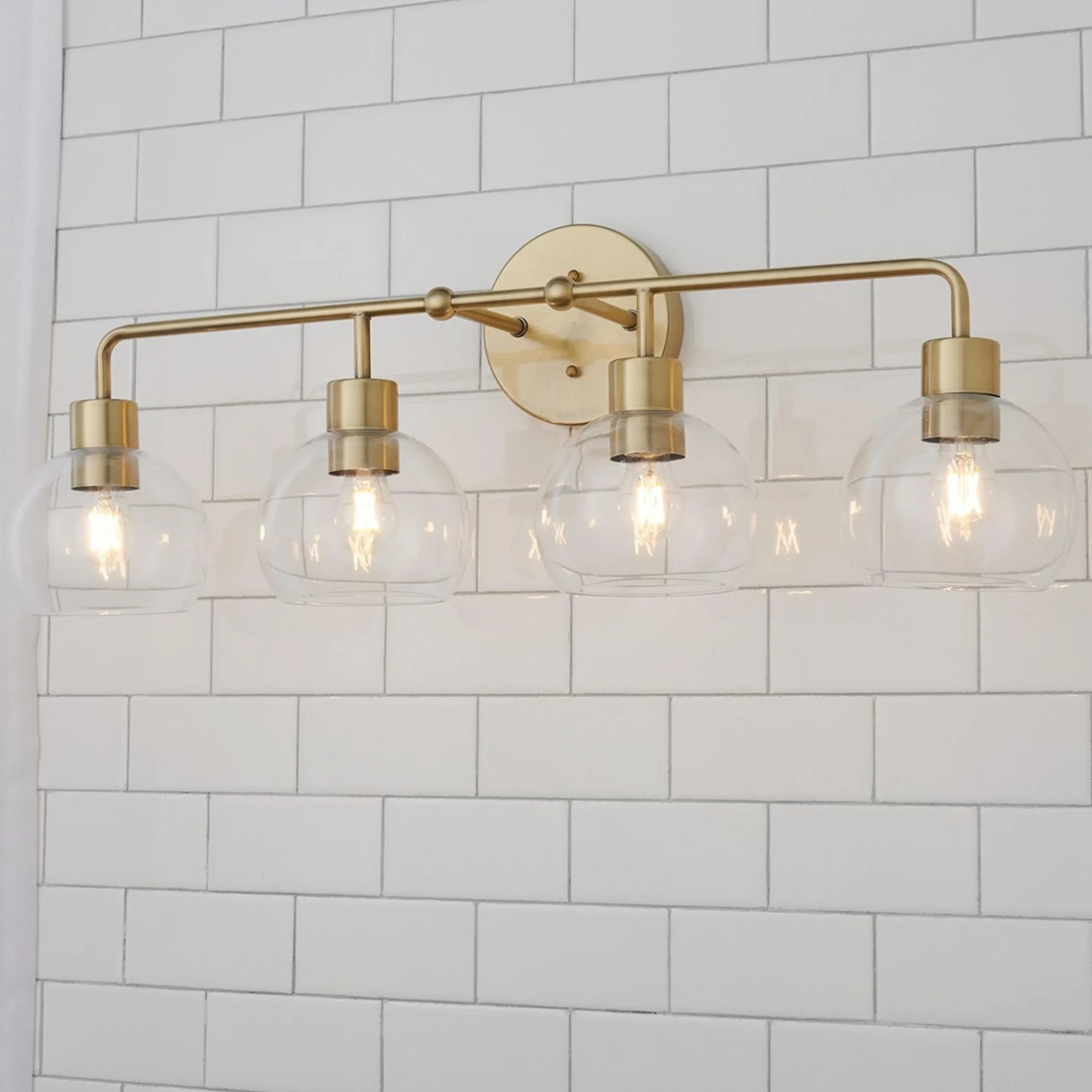 Young House Love Clear Glass Bubble Vanity Light - 4 Light