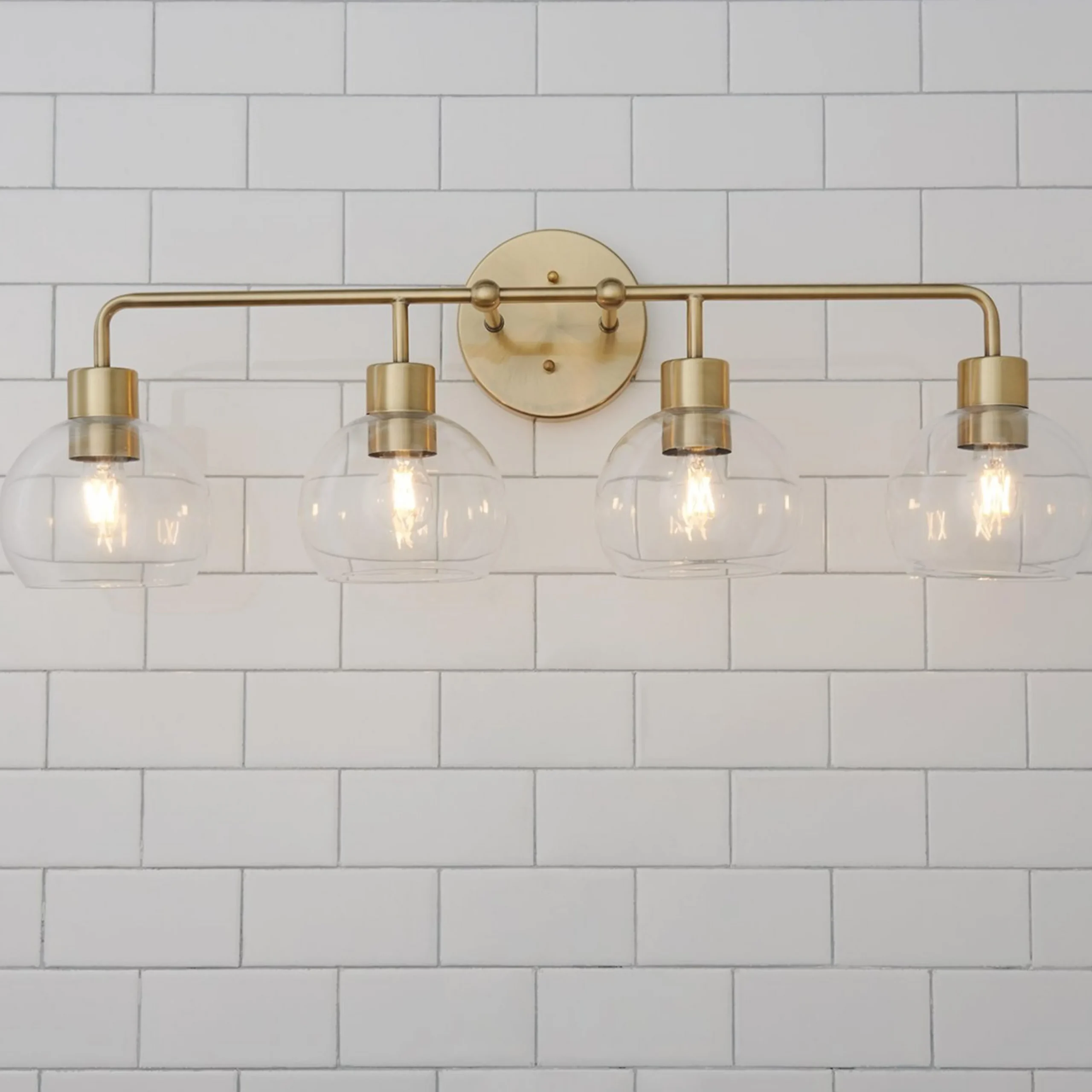 Young House Love Clear Glass Bubble Vanity Light - 4 Light