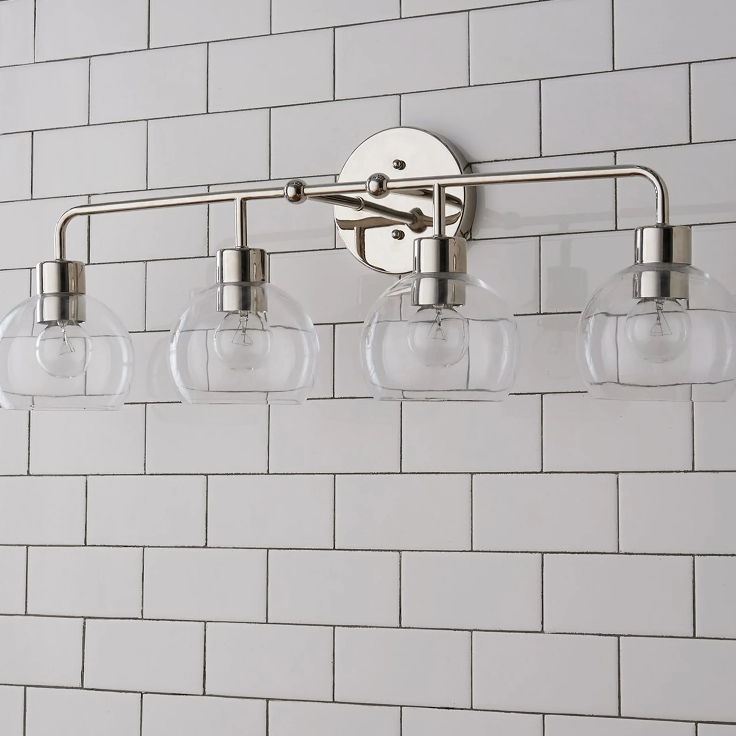 Young House Love Clear Glass Bubble Vanity Light - 4 Light