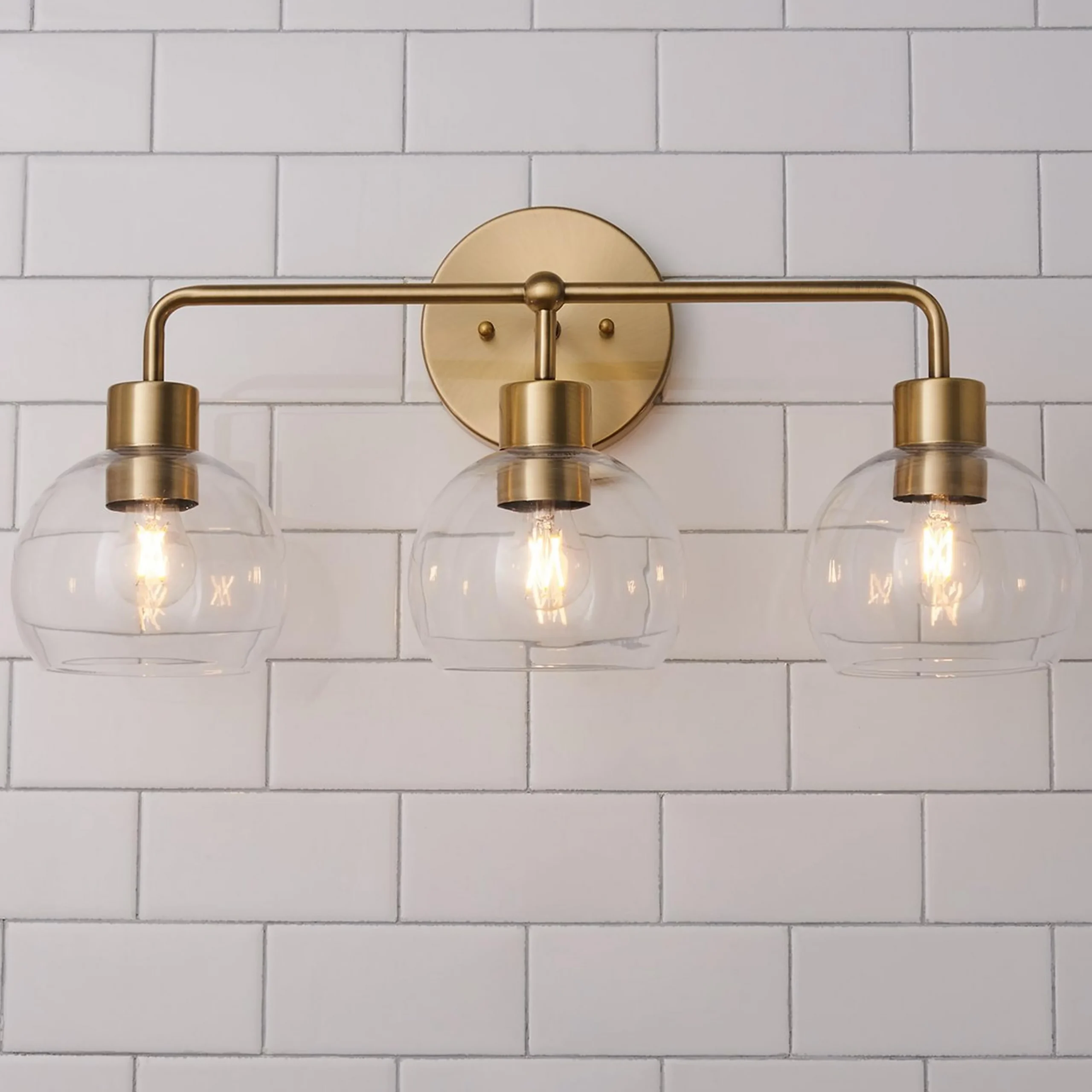 Young House Love Clear Glass Bubble Vanity Light - 3 Light