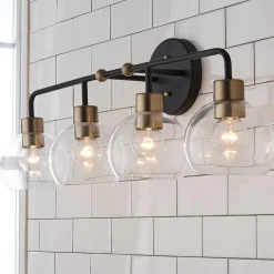 Young House Love Clear Glass Bubble Vanity Light - 4 Light