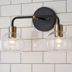 Young House Love Clear Glass Bubble Vanity Light - 2 Light