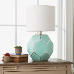 Young House Love Hexagon Glass Table Lamp