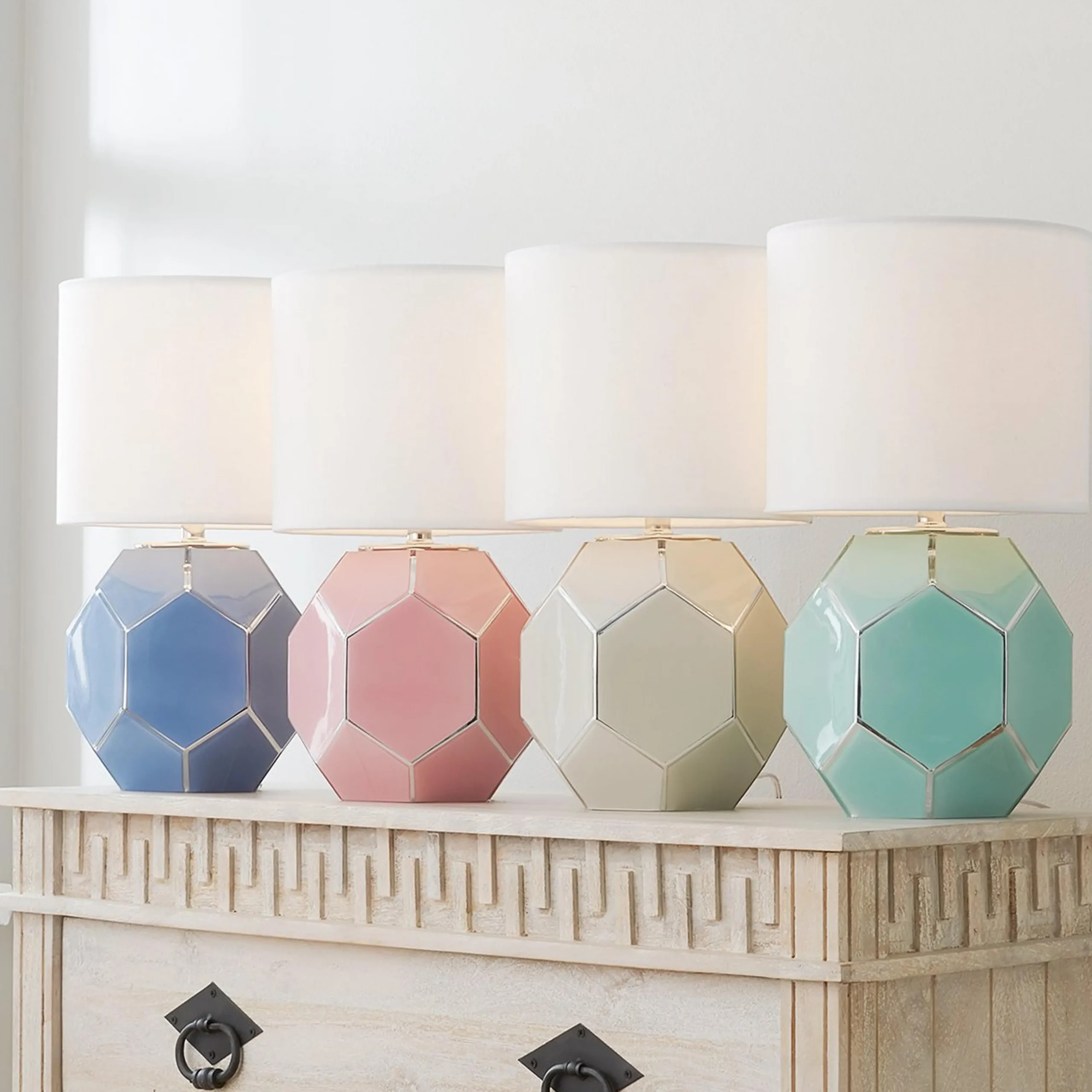 Young House Love Hexagon Glass Table Lamp