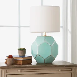 Young House Love Hexagon Glass Table Lamp