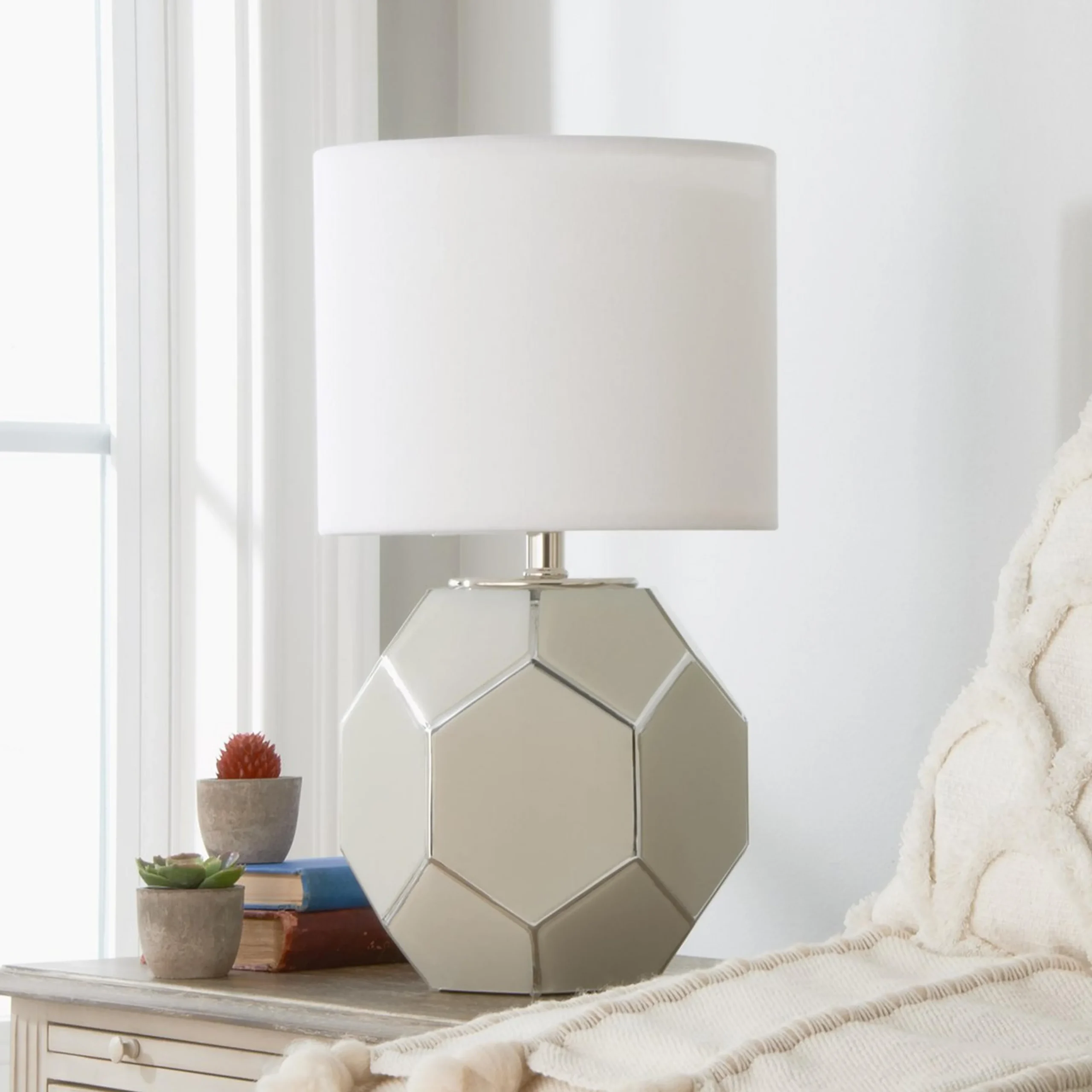 Young House Love Hexagon Glass Table Lamp
