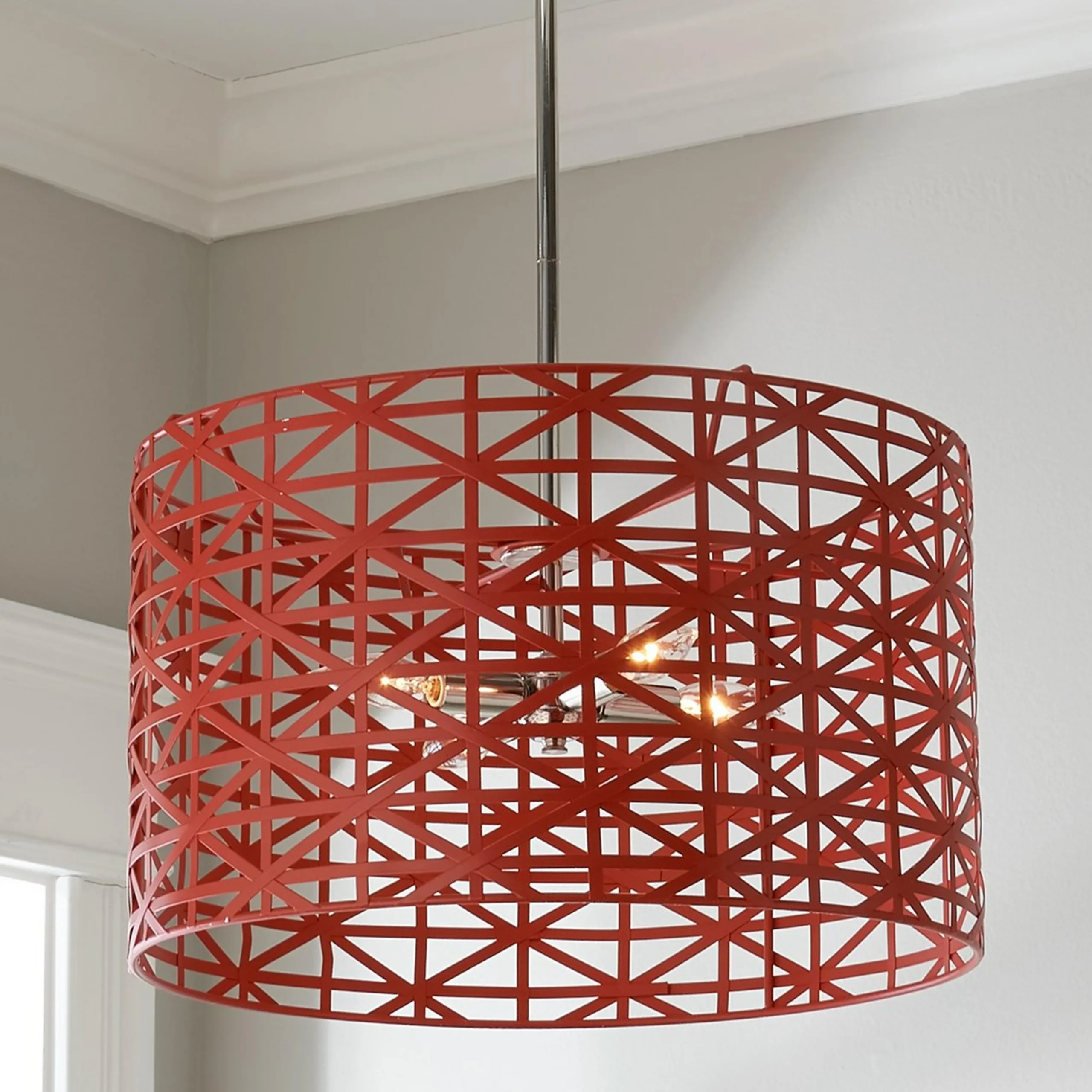 Young House Love Metal Strap Convertible Chandelier