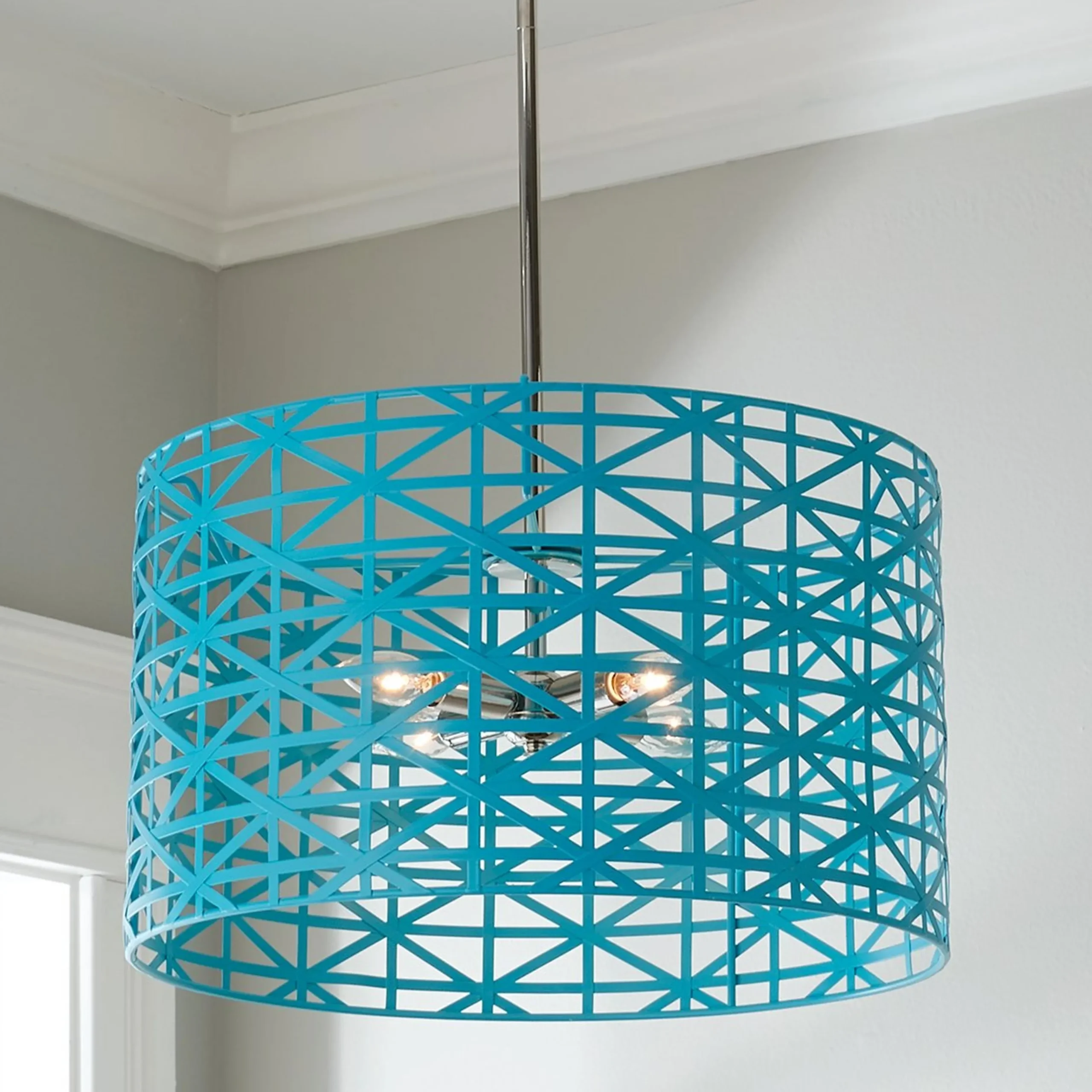 Young House Love Metal Strap Convertible Chandelier