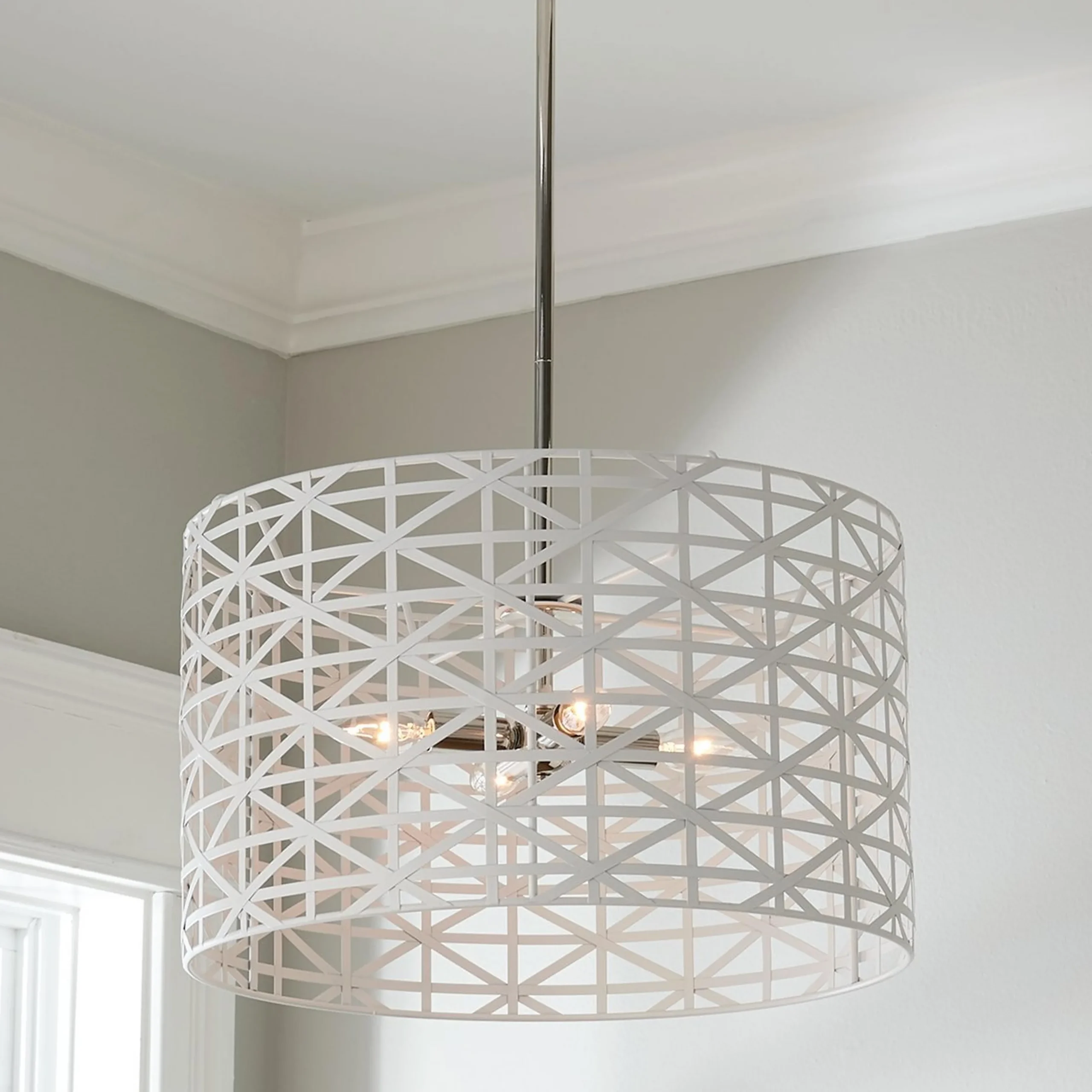 Young House Love Metal Strap Convertible Chandelier