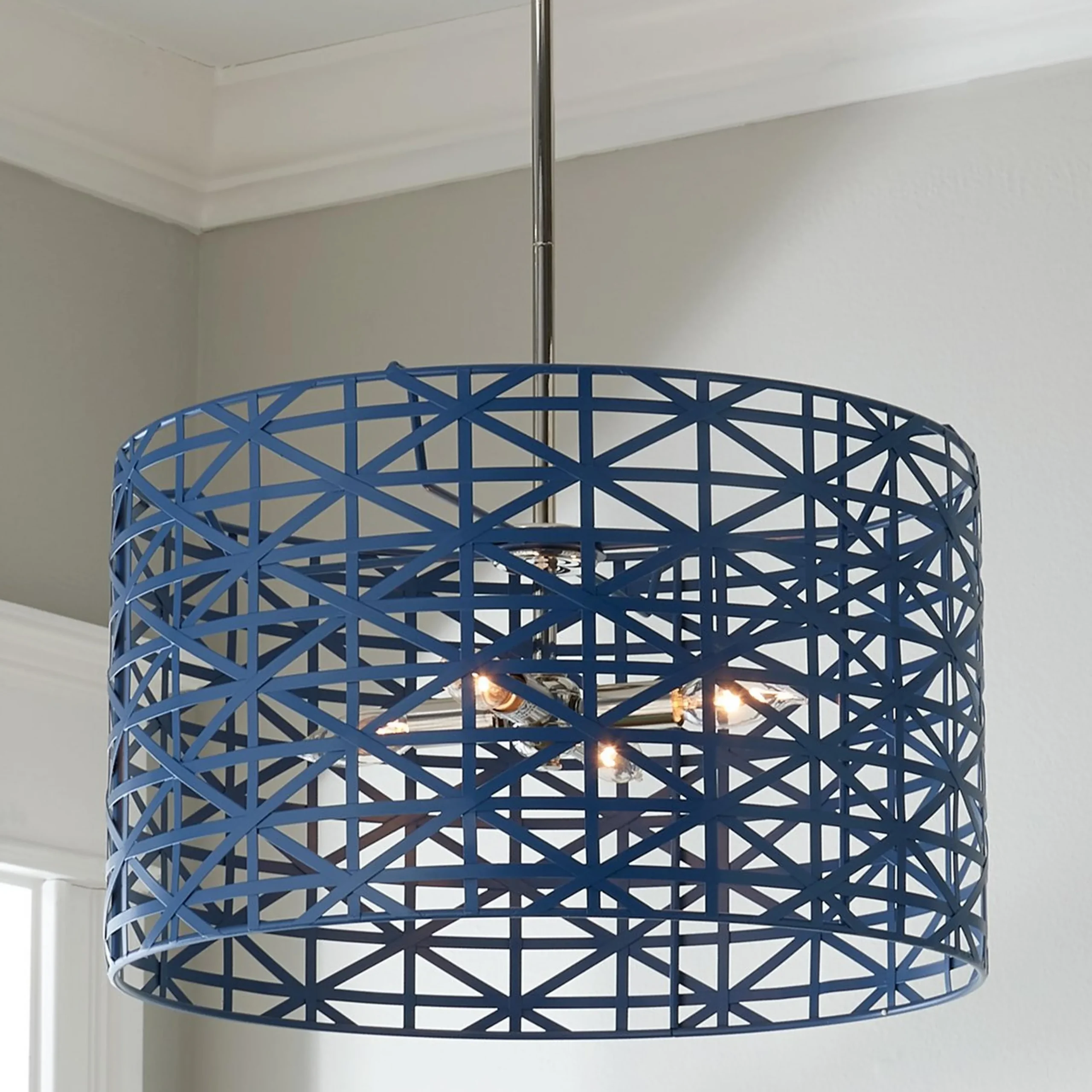 Young House Love Metal Strap Convertible Chandelier