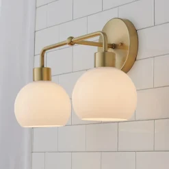 Young House Love Opal Glass Bubble Vanity Light - 2 Light