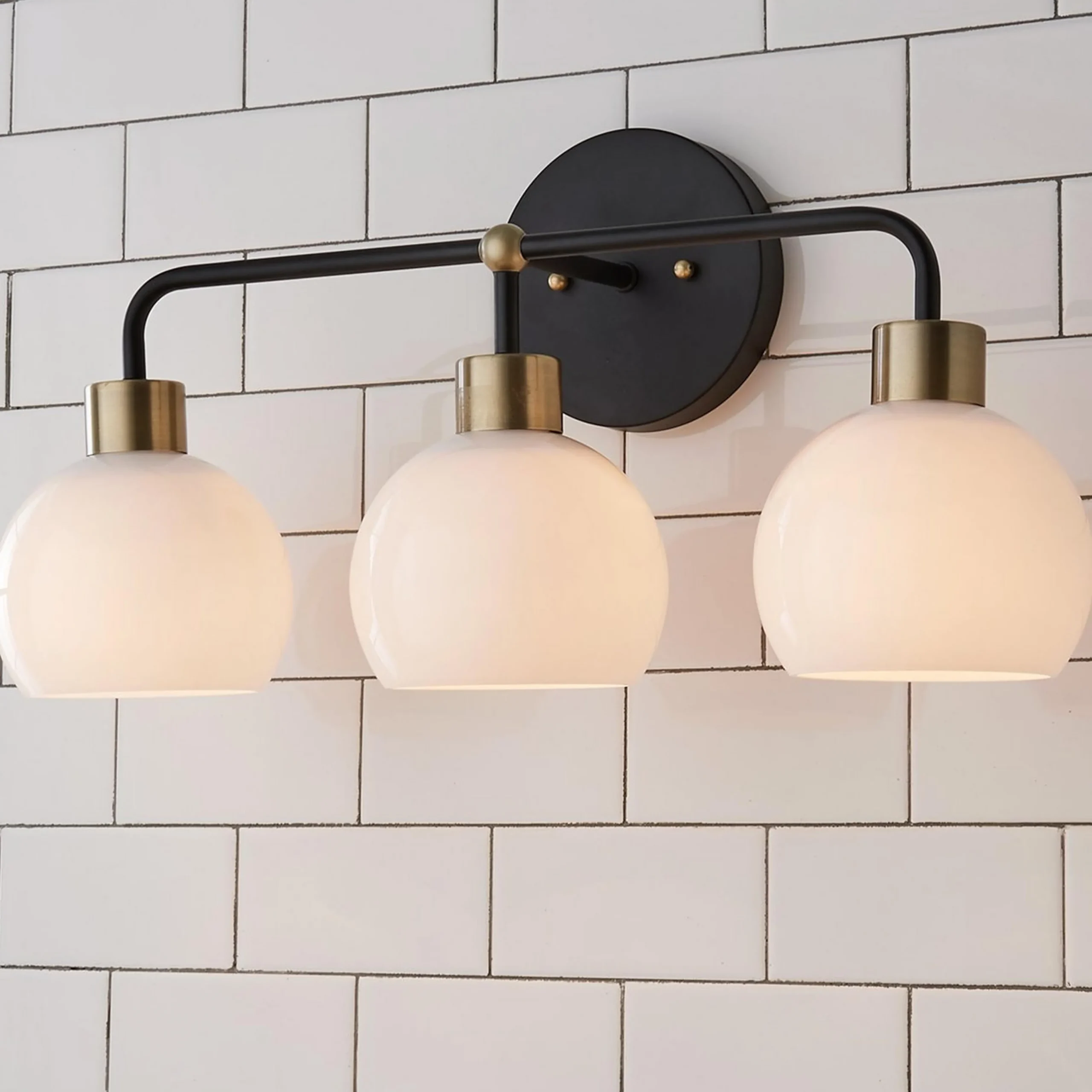 Young House Love Opal Glass Bubble Vanity Light - 3 Light