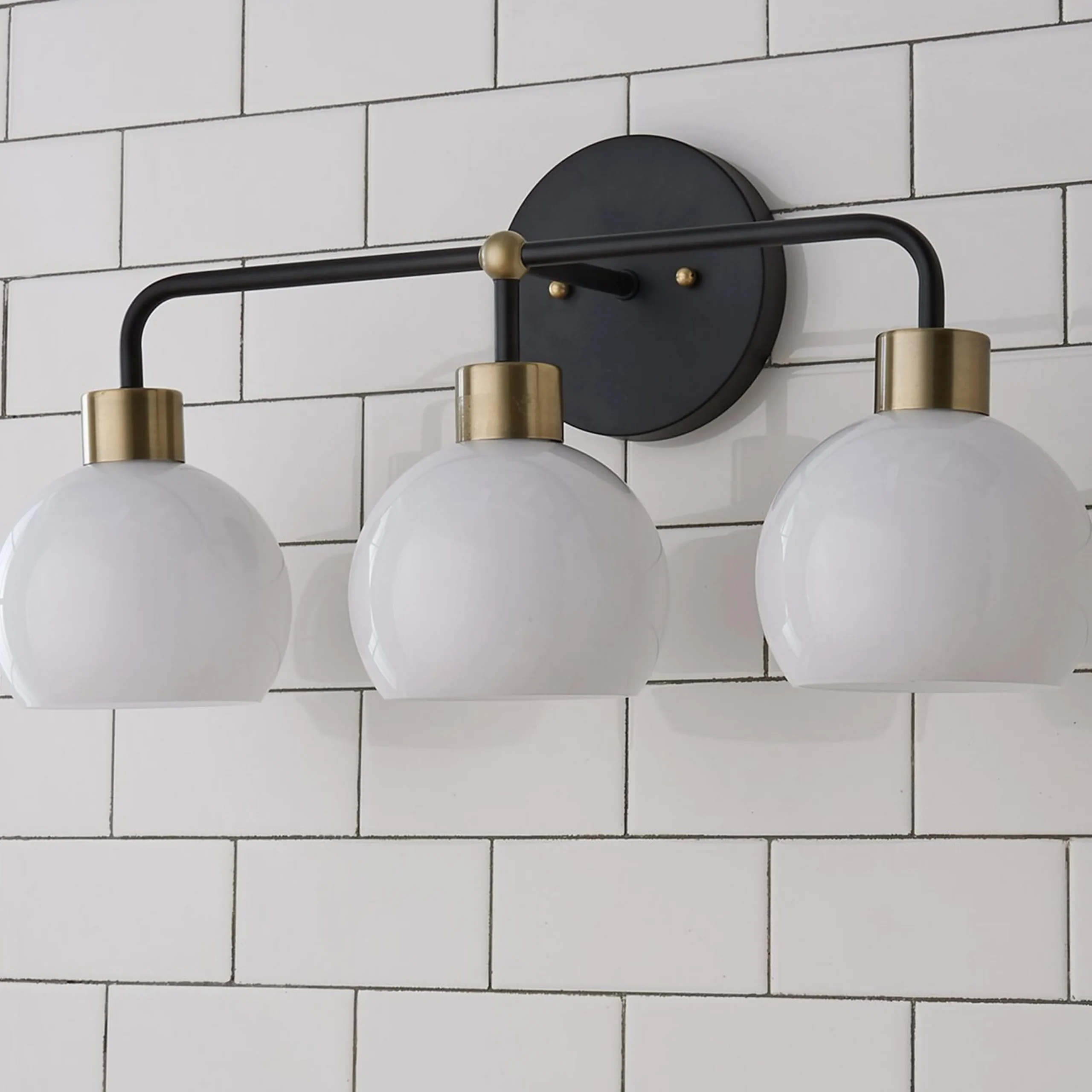 Young House Love Opal Glass Bubble Vanity Light - 3 Light