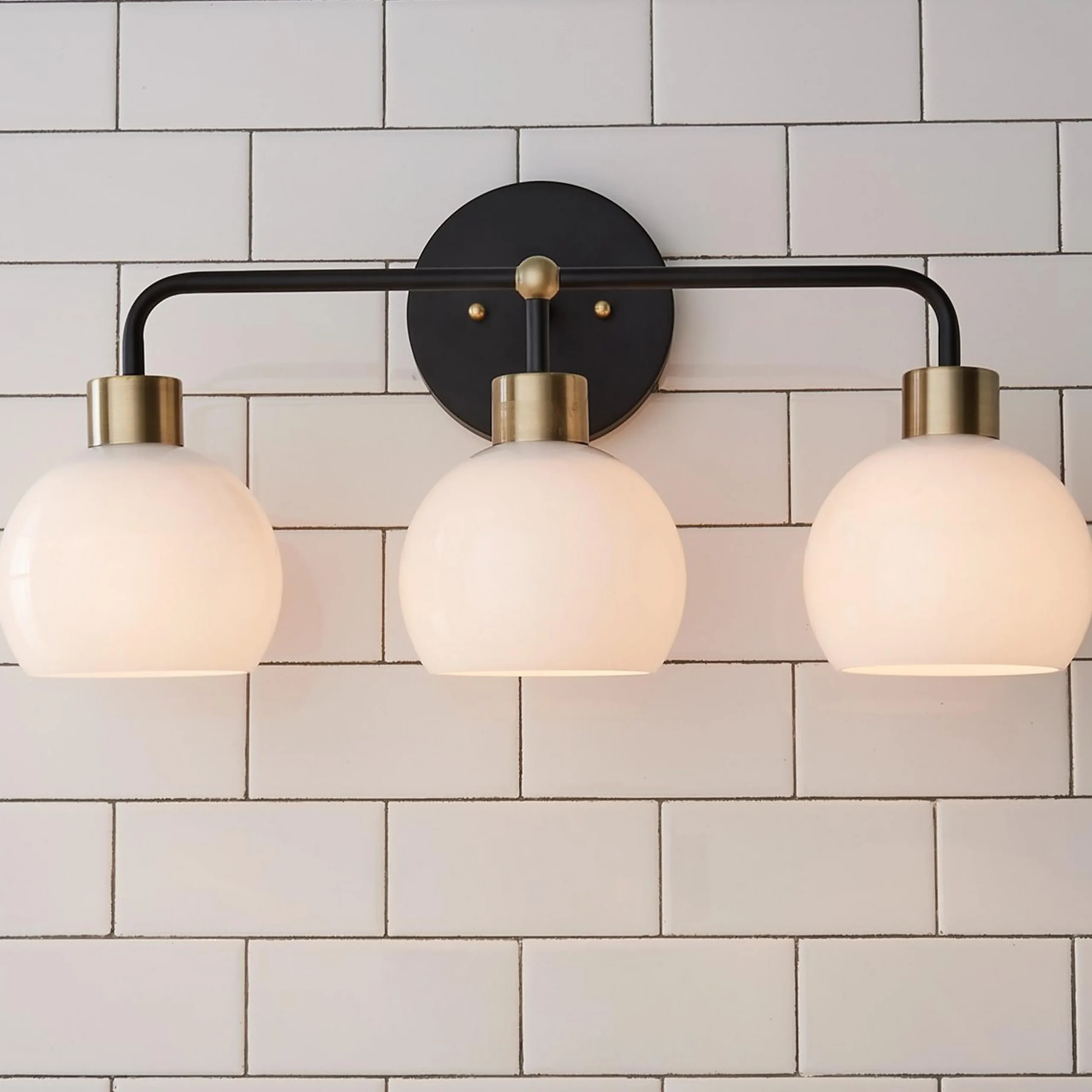 Young House Love Opal Glass Bubble Vanity Light - 3 Light