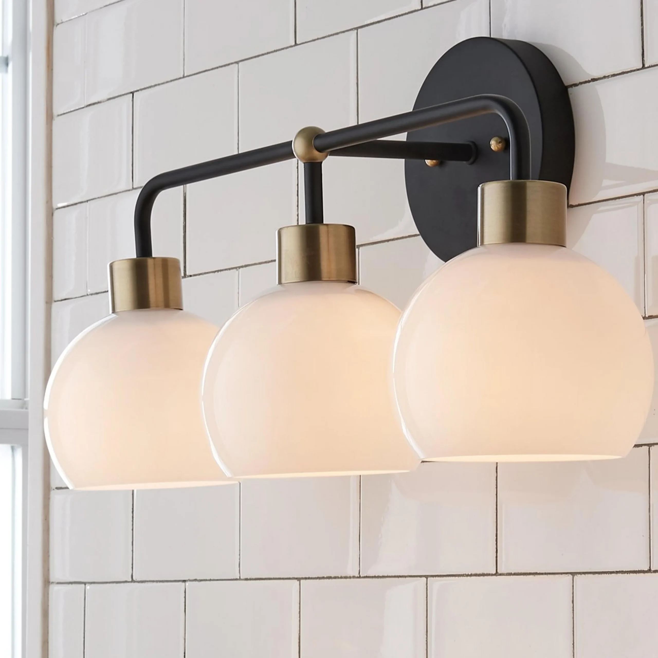 Young House Love Opal Glass Bubble Vanity Light - 3 Light