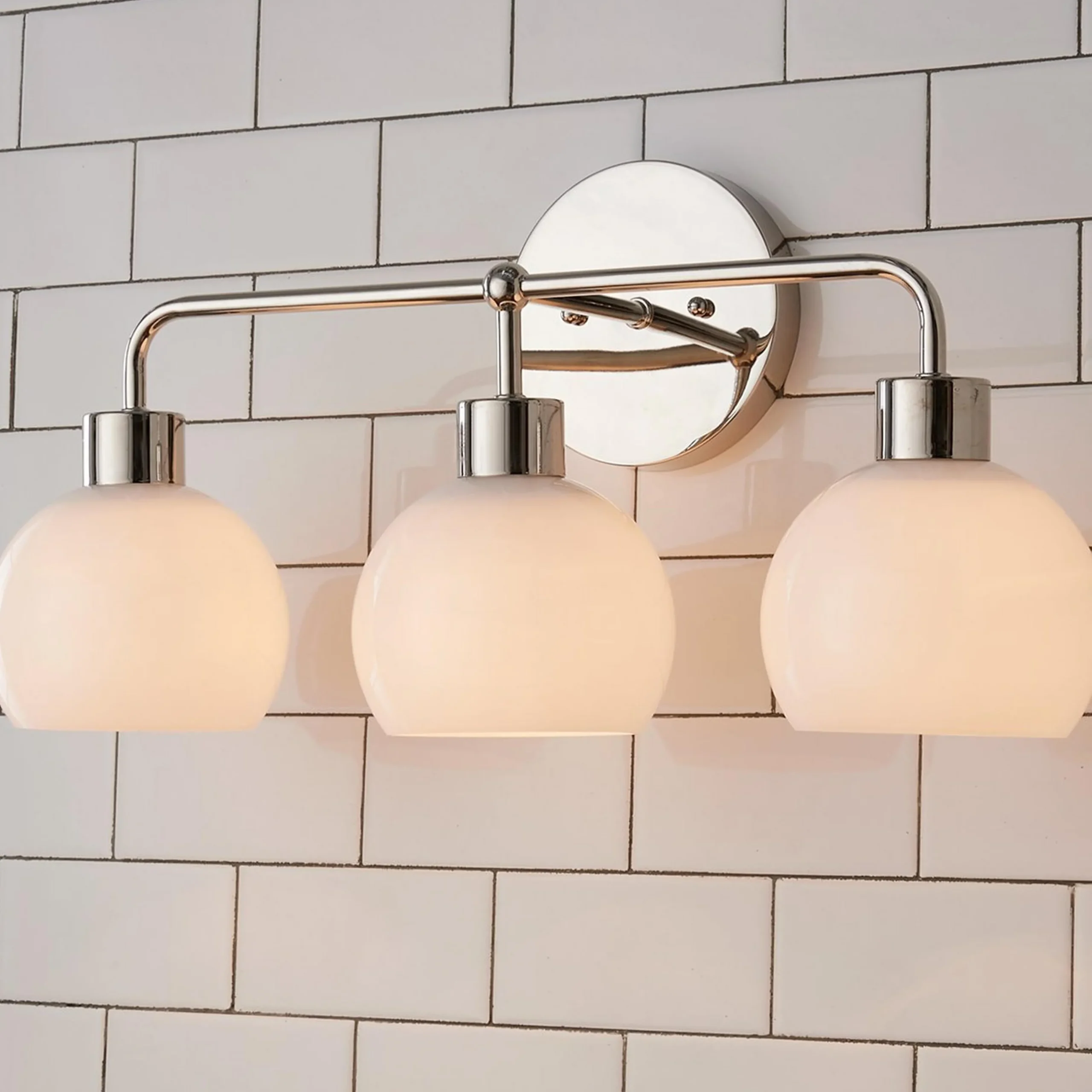 Young House Love Opal Glass Bubble Vanity Light - 3 Light