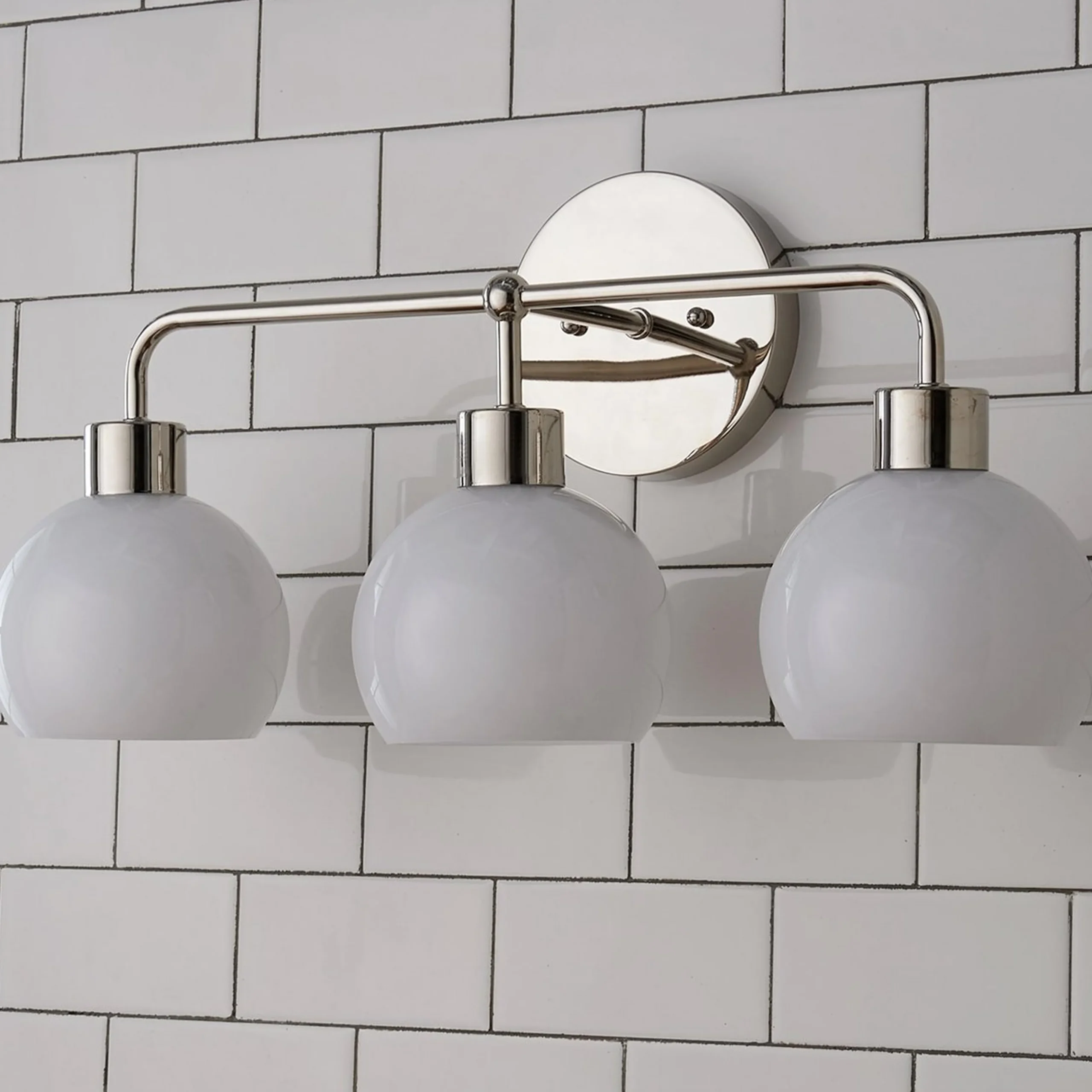 Young House Love Opal Glass Bubble Vanity Light - 3 Light