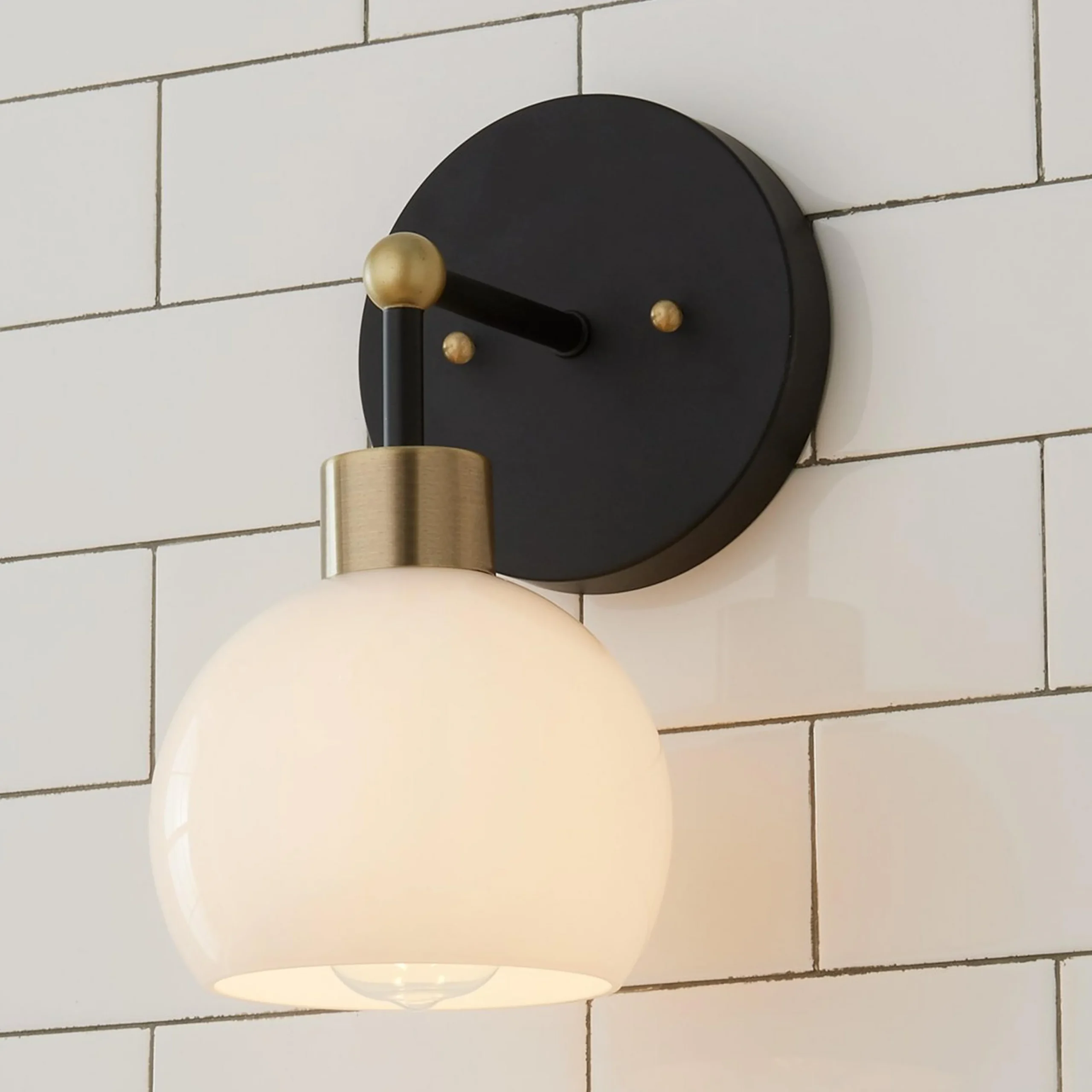 Young House Love Opal Glass Bubble Sconce