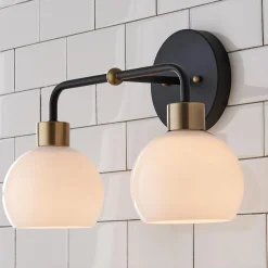 Young House Love Opal Glass Bubble Vanity Light - 2 Light