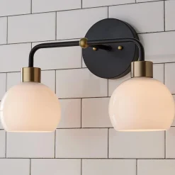 Young House Love Opal Glass Bubble Vanity Light - 2 Light