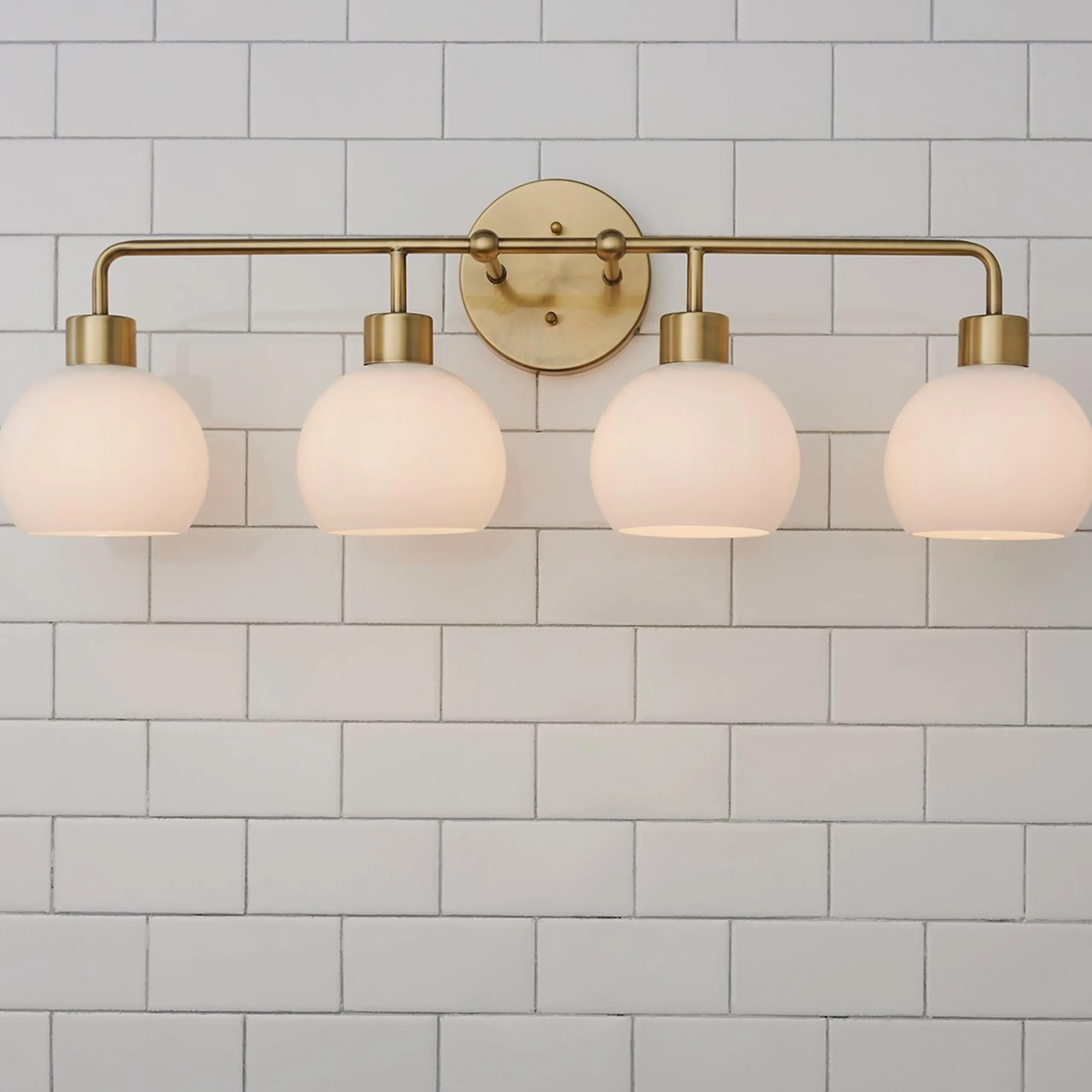 Young House Love Opal Glass Bubble Vanity Light - 4 Light