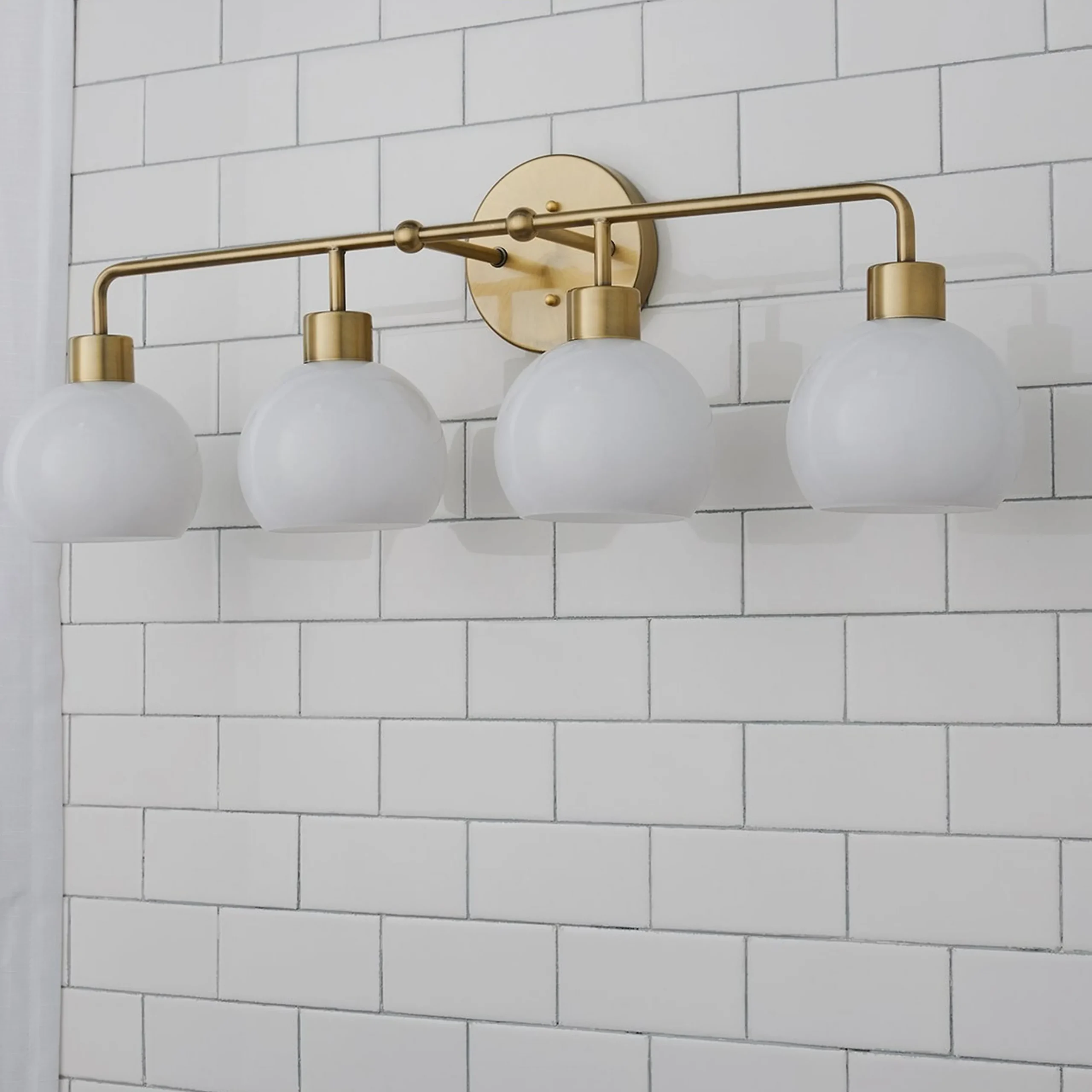 Young House Love Opal Glass Bubble Vanity Light - 4 Light