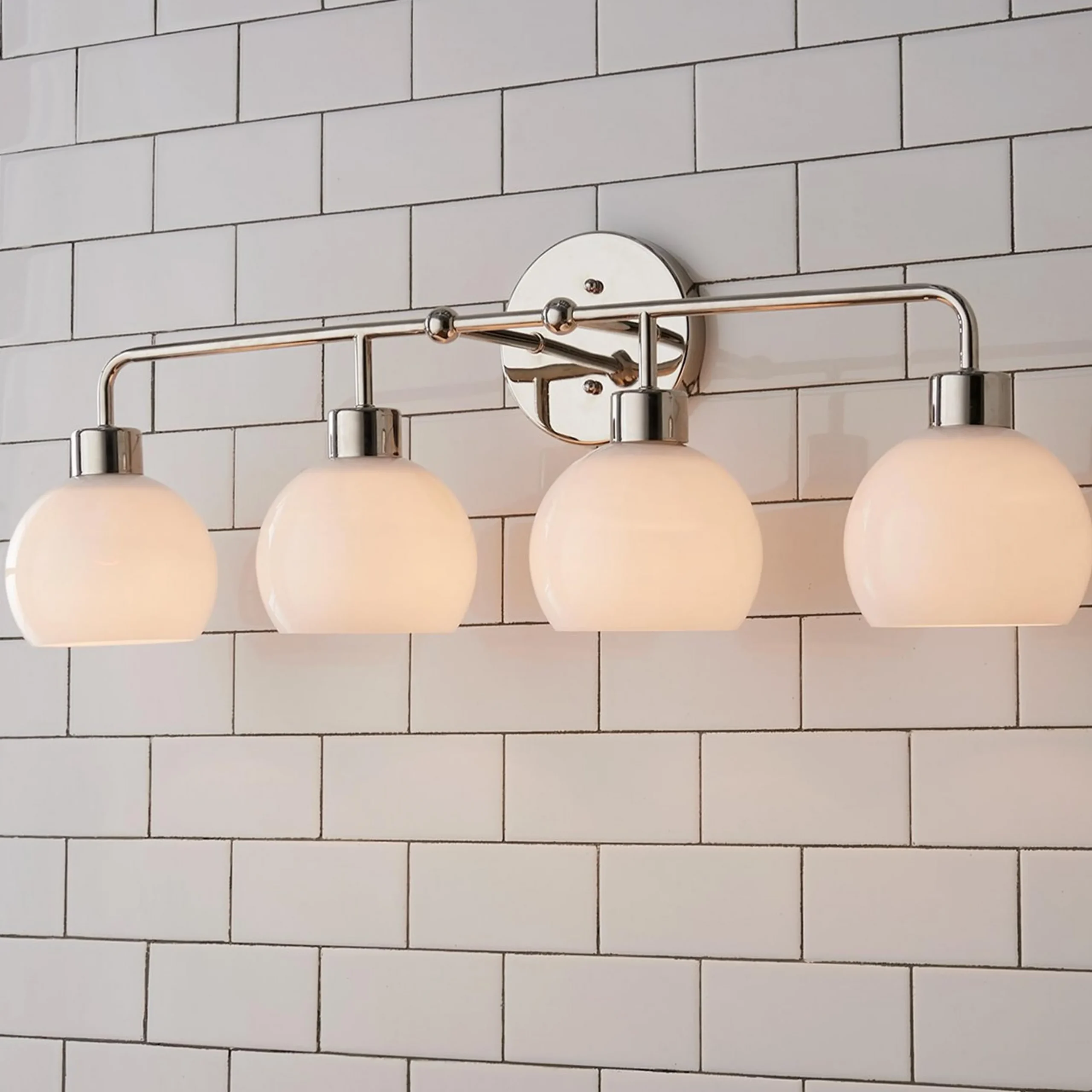 Young House Love Opal Glass Bubble Vanity Light - 4 Light