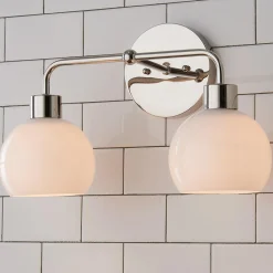 Young House Love Opal Glass Bubble Vanity Light - 2 Light