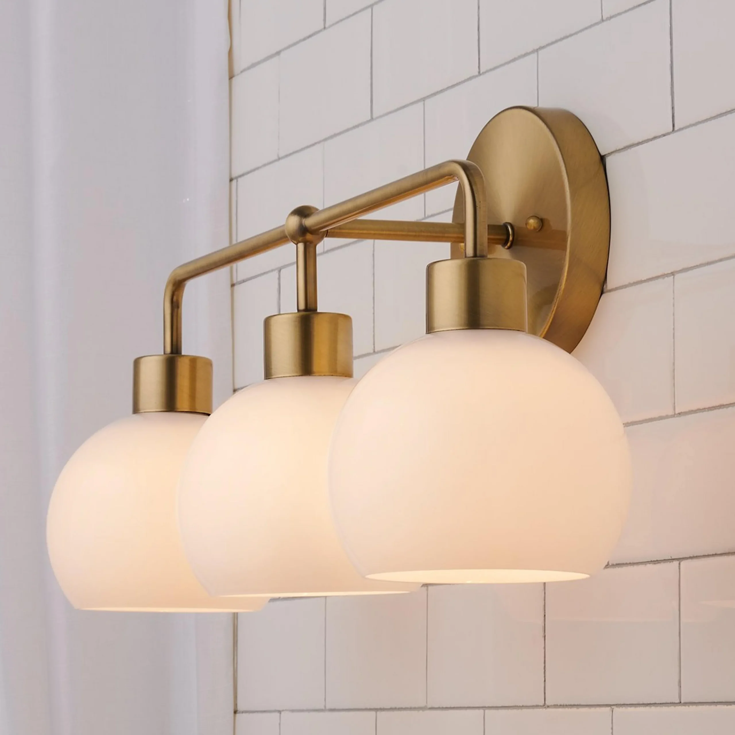 Young House Love Opal Glass Bubble Vanity Light - 3 Light