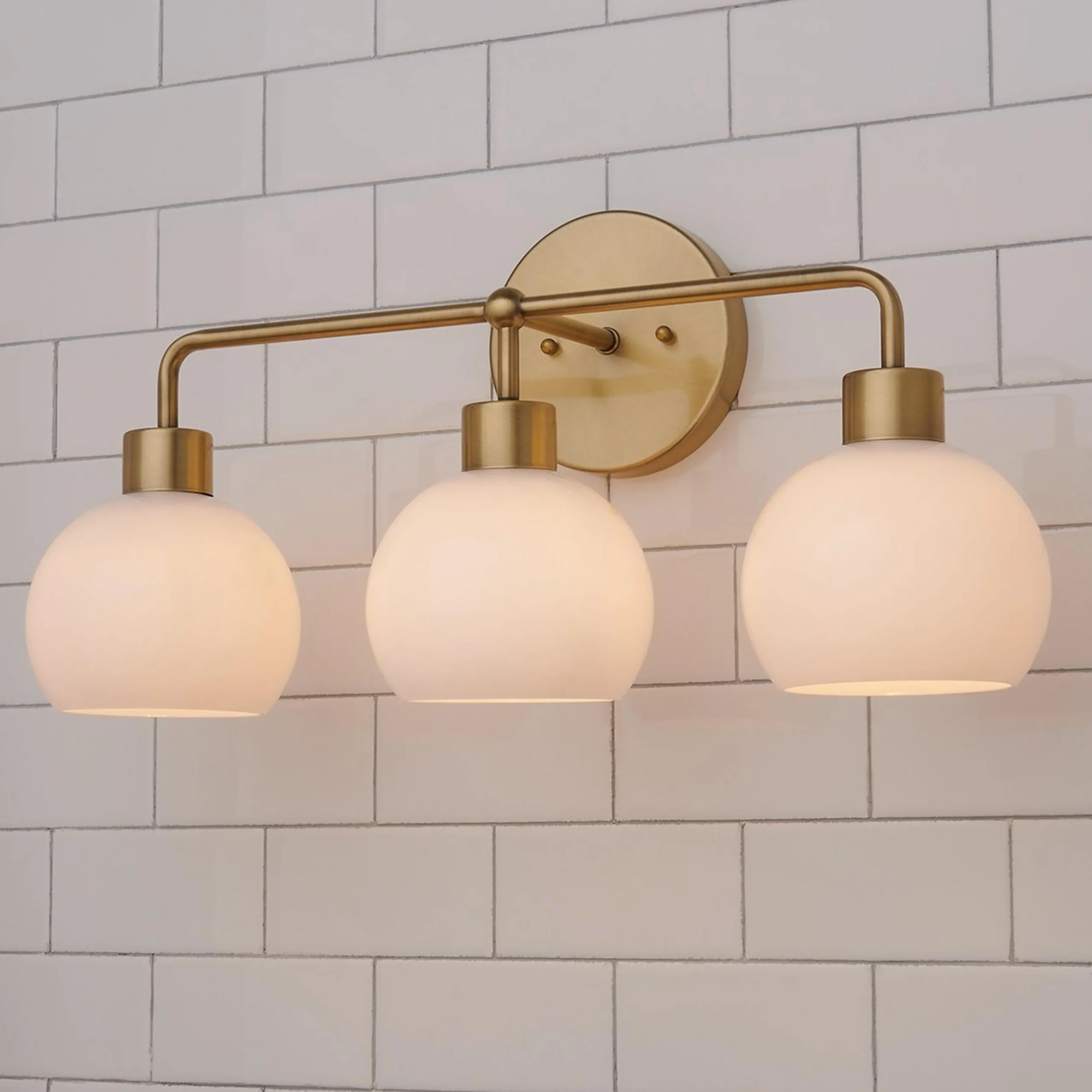 Young House Love Opal Glass Bubble Vanity Light - 3 Light