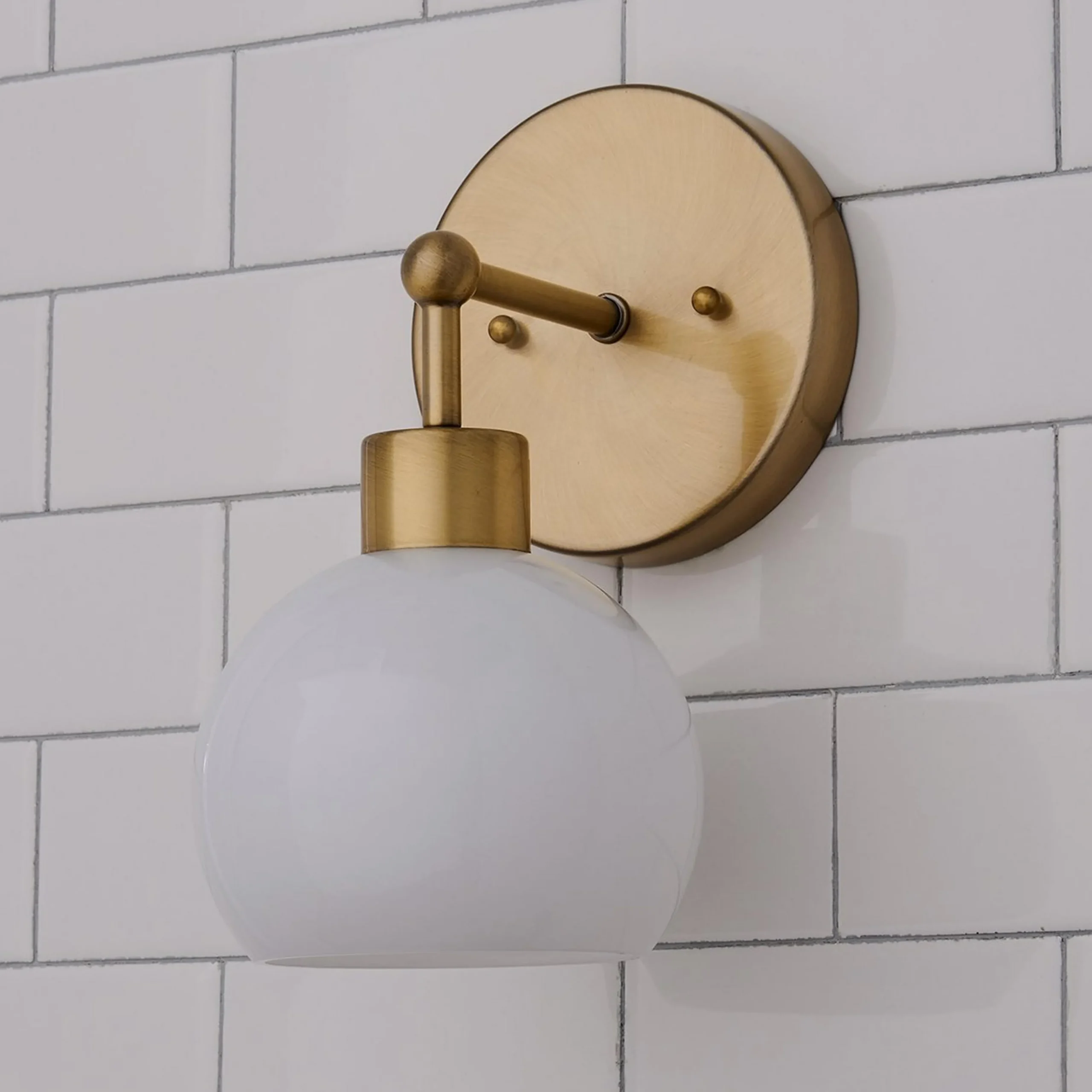 Young House Love Opal Glass Bubble Sconce