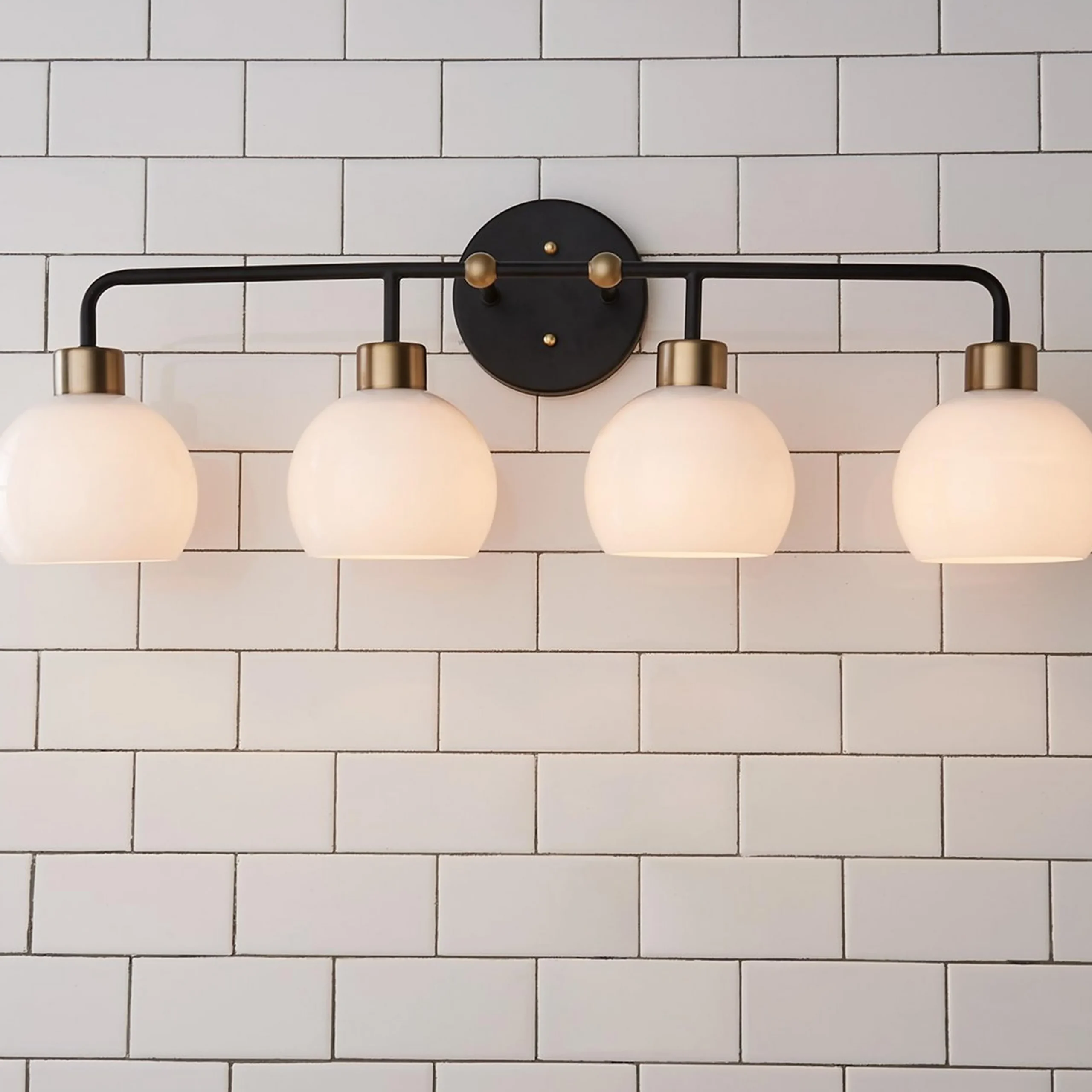 Young House Love Opal Glass Bubble Vanity Light - 4 Light