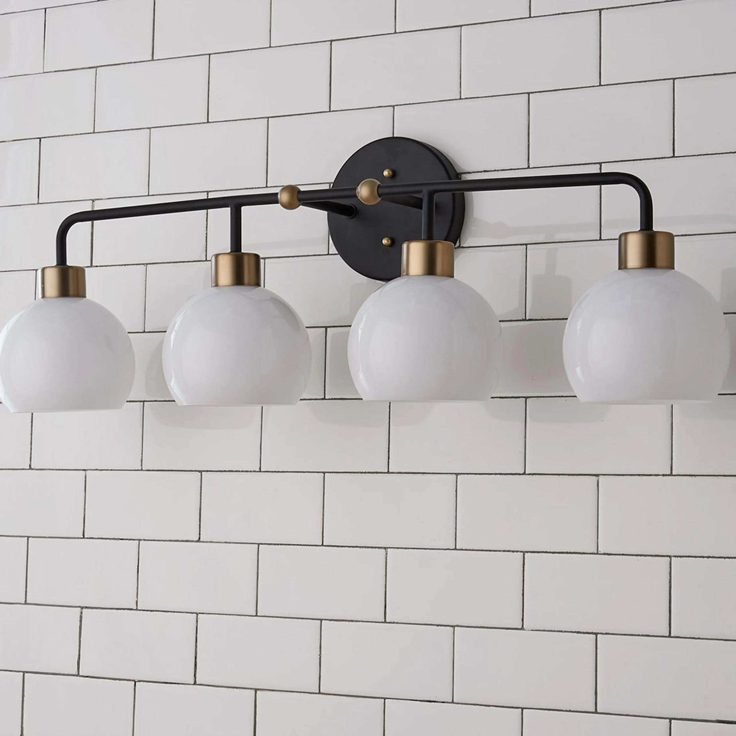 Young House Love Opal Glass Bubble Vanity Light - 4 Light